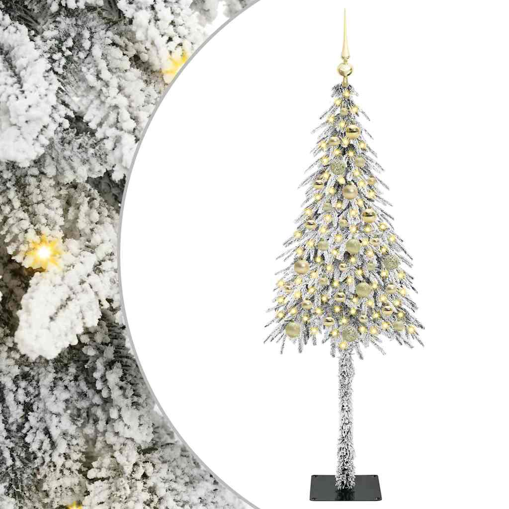 Albero di Natale con 150 LED Bianco 150 cm PE e Acciaio