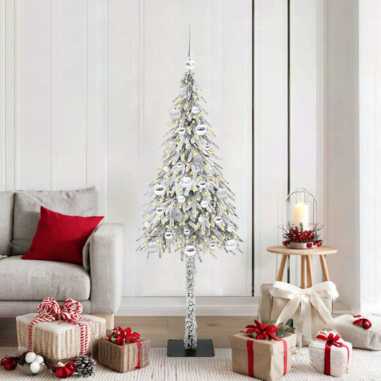 Albero di Natale con 150 LED Bianco 150 cm PE e Acciaio