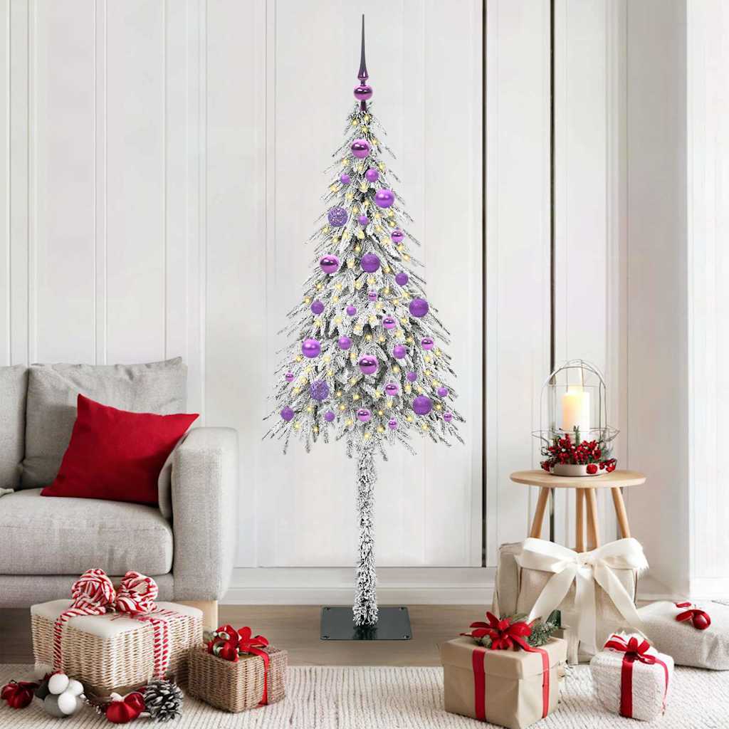 Albero di Natale con 150 LED Bianco 150 cm PE e Acciaio