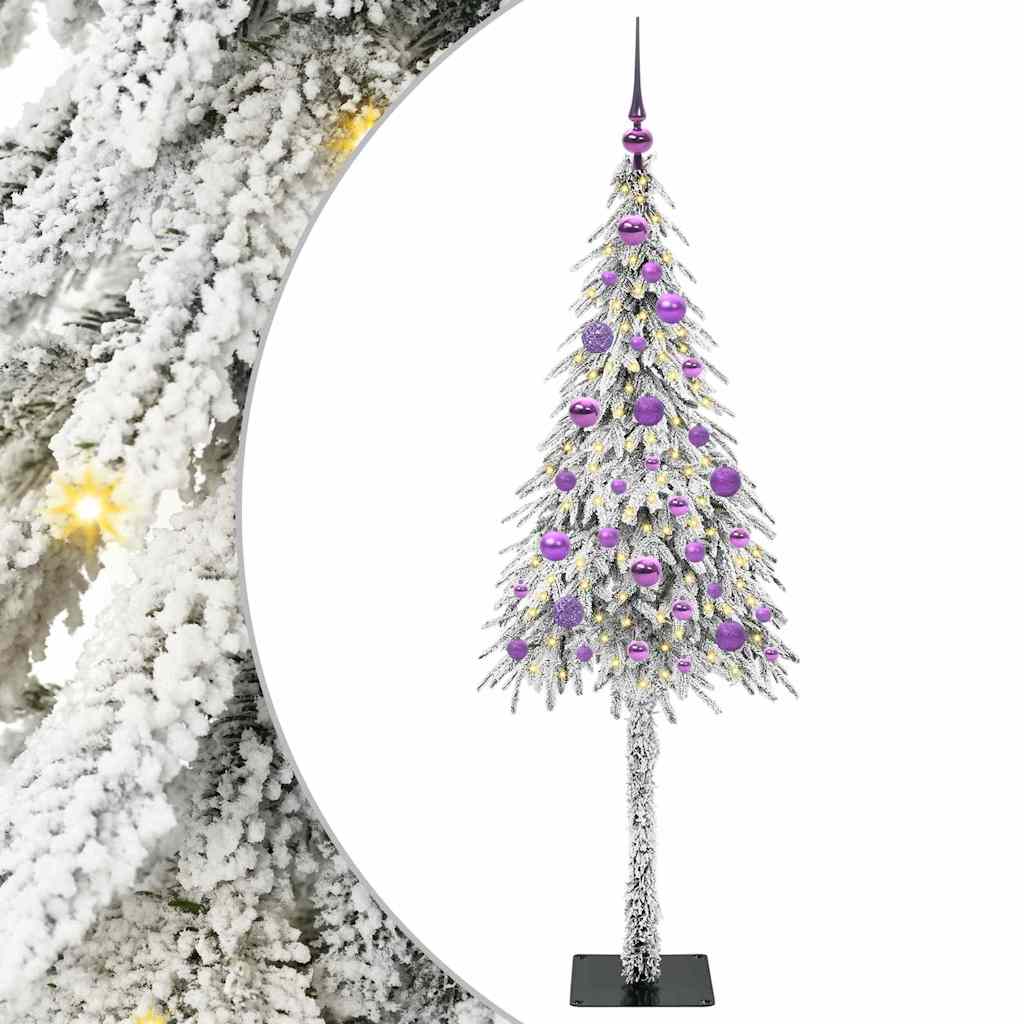 Albero di Natale con 150 LED Bianco 150 cm PE e Acciaio