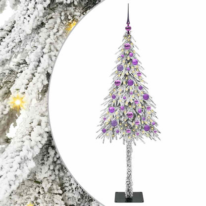Albero di Natale con 150 LED Bianco 150 cm PE e Acciaio