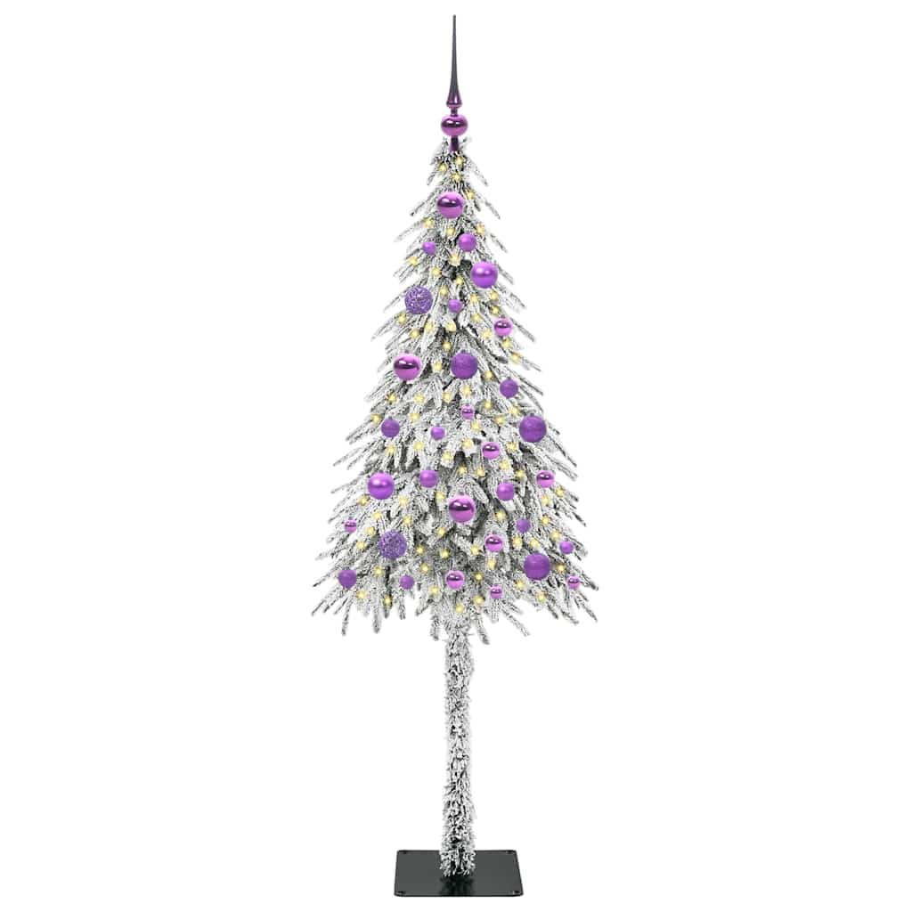 Albero di Natale con 150 LED Bianco 150 cm PE e Acciaio