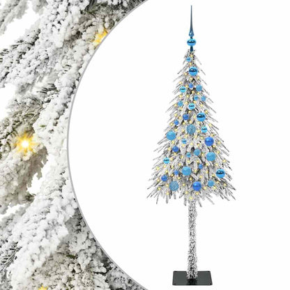 Albero di Natale con 150 LED Bianco 150 cm PE e Acciaio