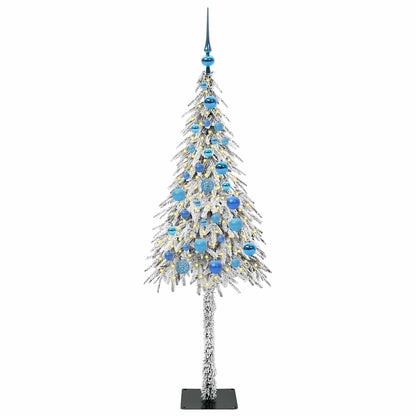 Albero di Natale con 150 LED Bianco 150 cm PE e Acciaio