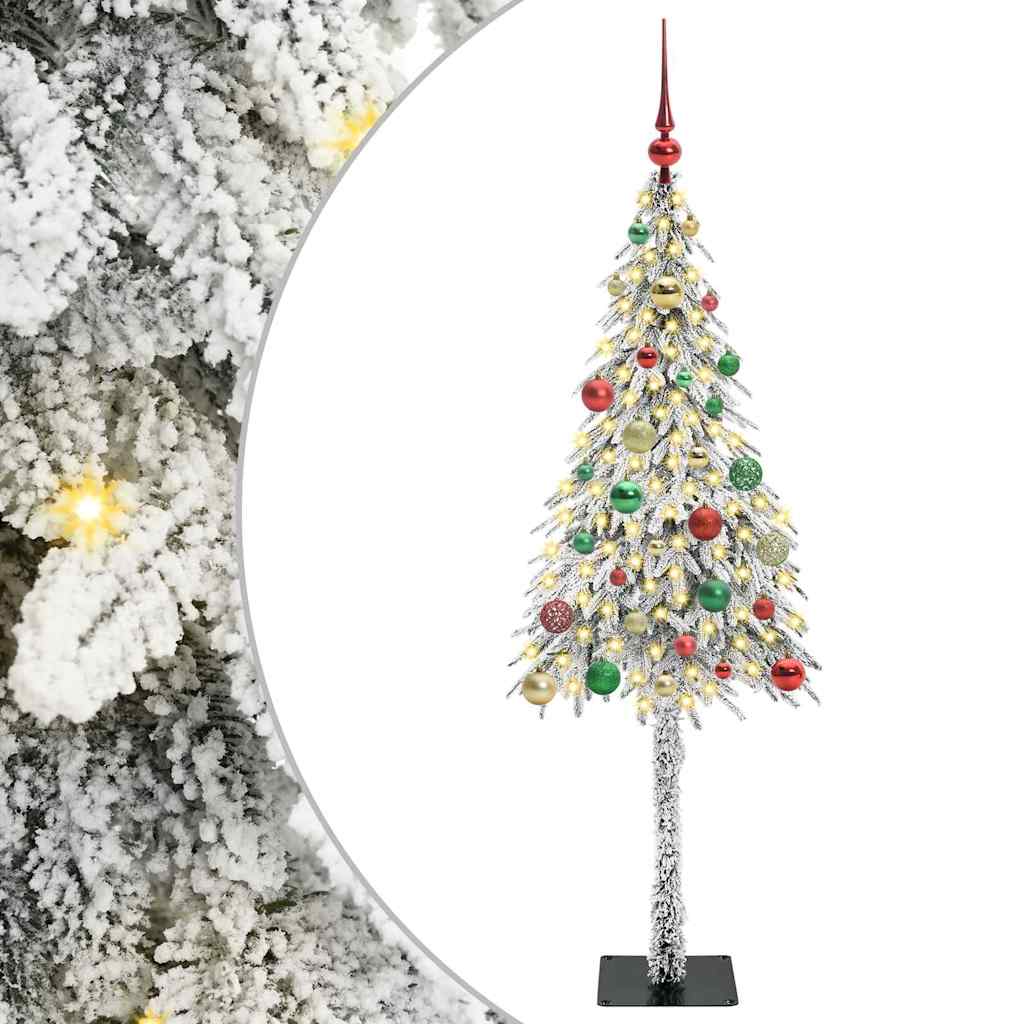 Albero di Natale con 150 LED Bianco 150 cm PE e Acciaio