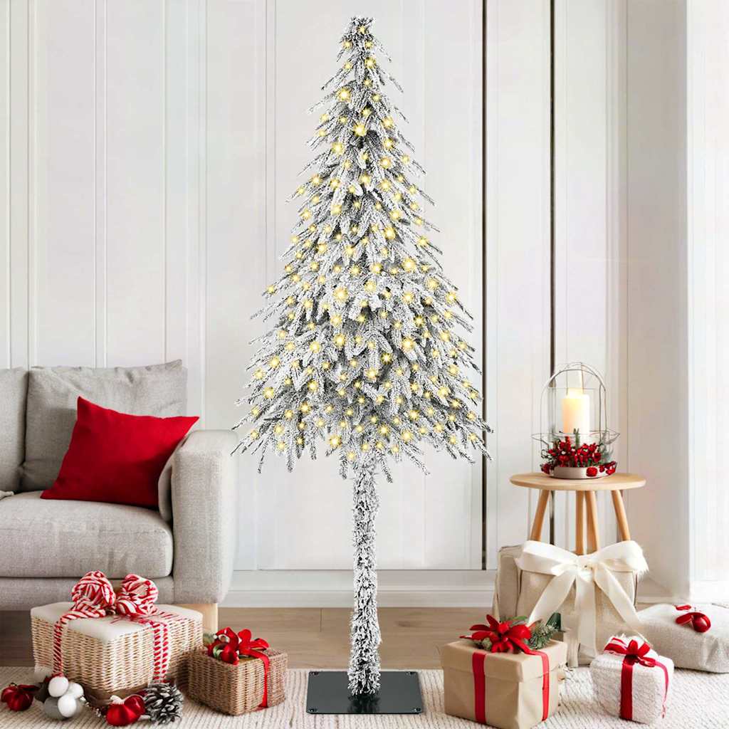 Albero di Natale con 300 LED Bianco 180 cm PE e Acciaio