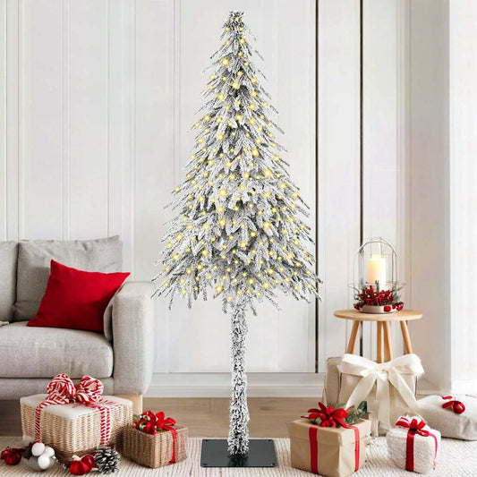 Albero di Natale con 300 LED Bianco 180 cm PE e Acciaio