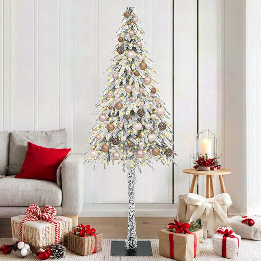 Albero di Natale con 300 LED Bianco 180 cm PE e Acciaio