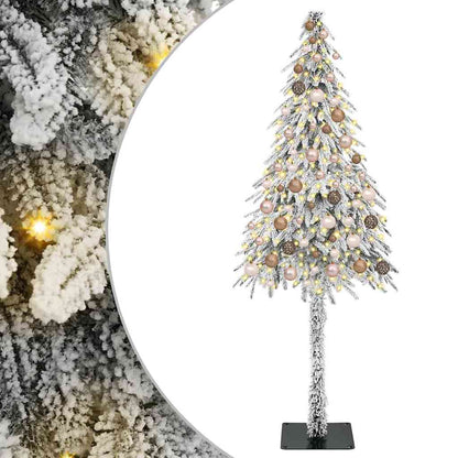 Albero di Natale con 300 LED Bianco 180 cm PE e Acciaio