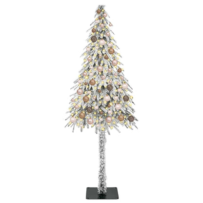 Albero di Natale con 300 LED Bianco 180 cm PE e Acciaio