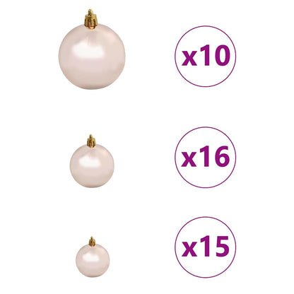 Albero di Natale con 300 LED Bianco 180 cm PE e Acciaio