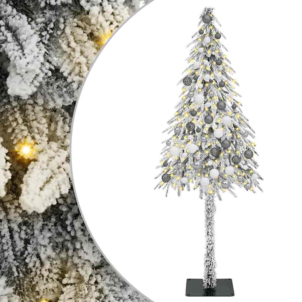 Albero di Natale con 300 LED Bianco 180 cm PE e Acciaio