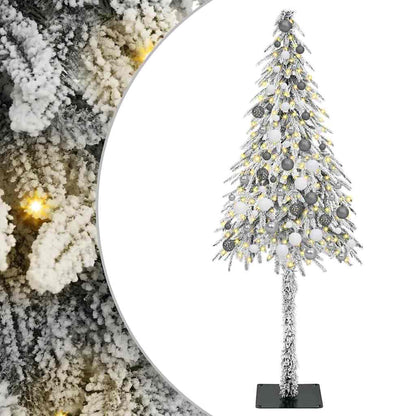 Albero di Natale con 300 LED Bianco 180 cm PE e Acciaio