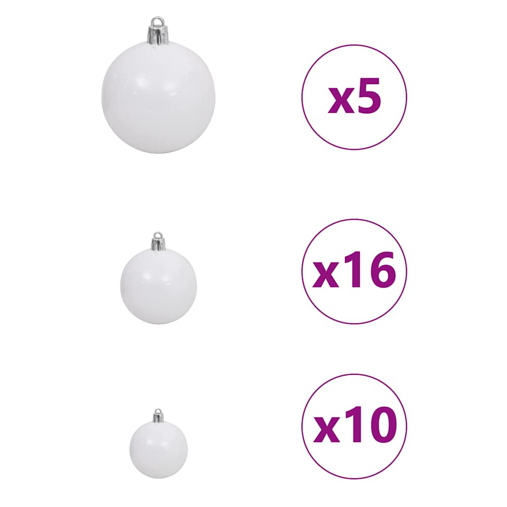 Albero di Natale con 300 LED Bianco 180 cm PE e Acciaio