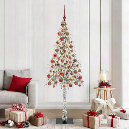 Albero di Natale con 300 LED Bianco 180 cm PE e Acciaio