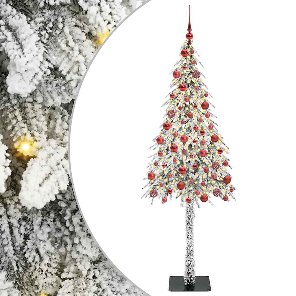 Albero di Natale con 300 LED Bianco 180 cm PE e Acciaio