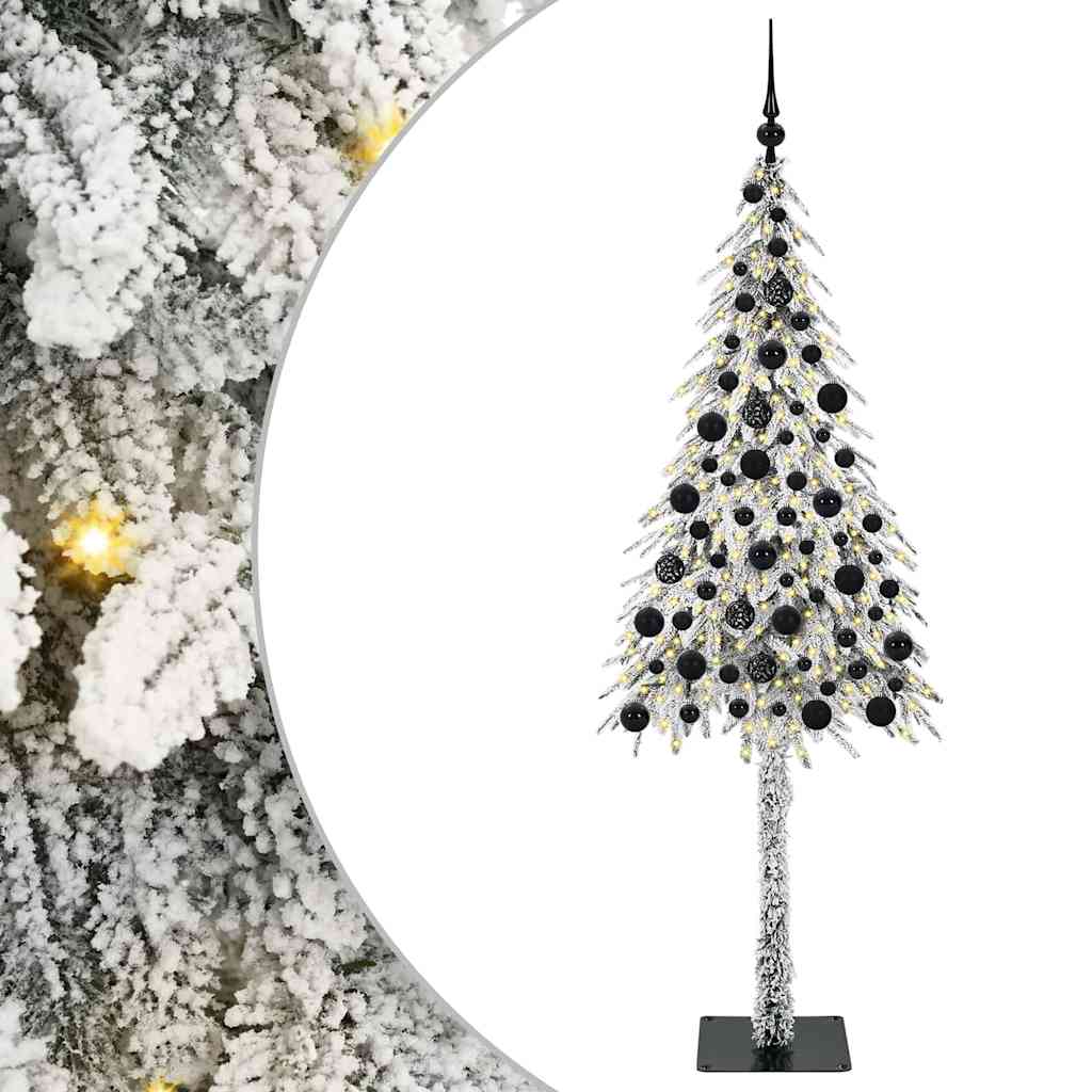 Albero di Natale con 300 LED Bianco 180 cm PE e Acciaio