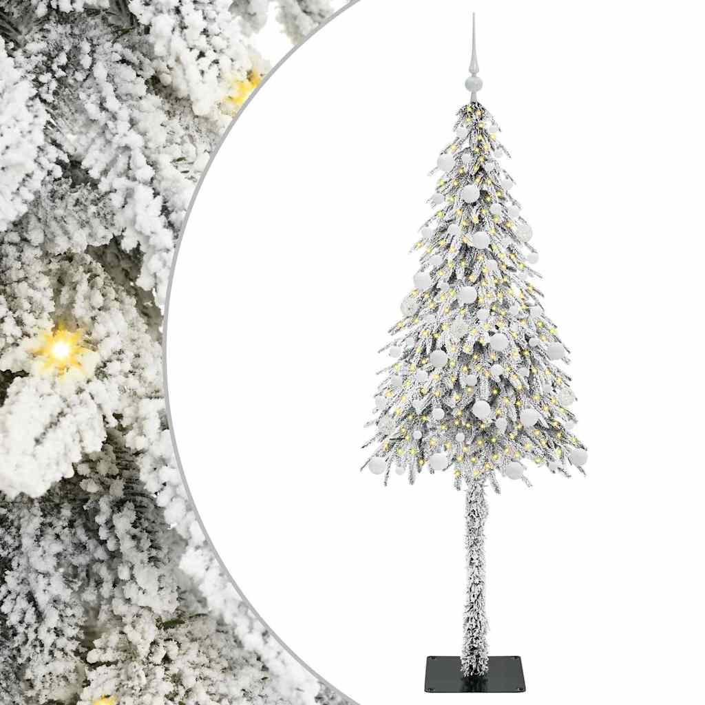 Albero di Natale con 300 LED Bianco 180 cm PE e Acciaio