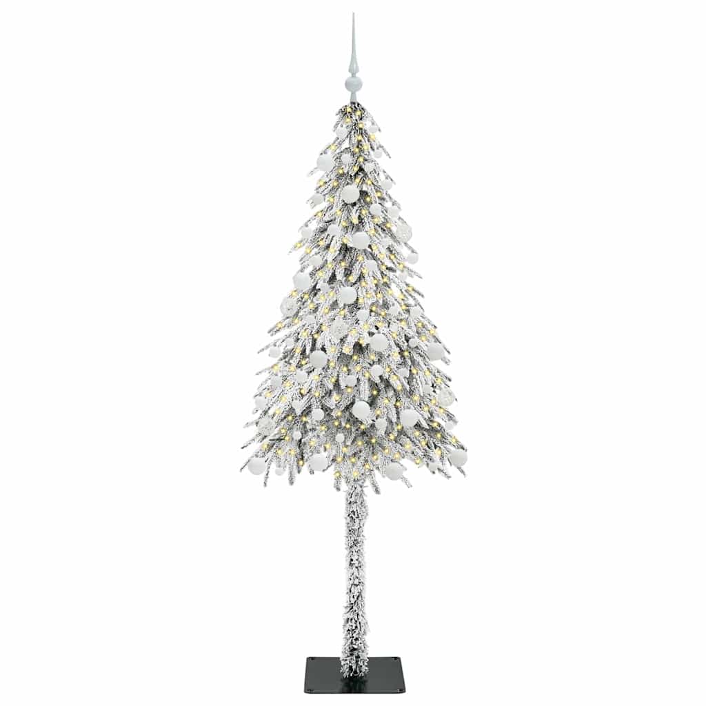 Albero di Natale con 300 LED Bianco 180 cm PE e Acciaio
