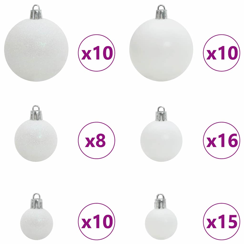 Albero di Natale con 300 LED Bianco 180 cm PE e Acciaio