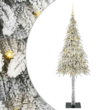 Albero di Natale con 300 LED Bianco 180 cm PE e Acciaio