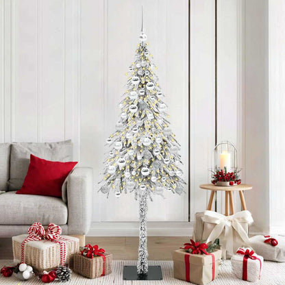 Albero di Natale con 300 LED Bianco 180 cm PE e Acciaio