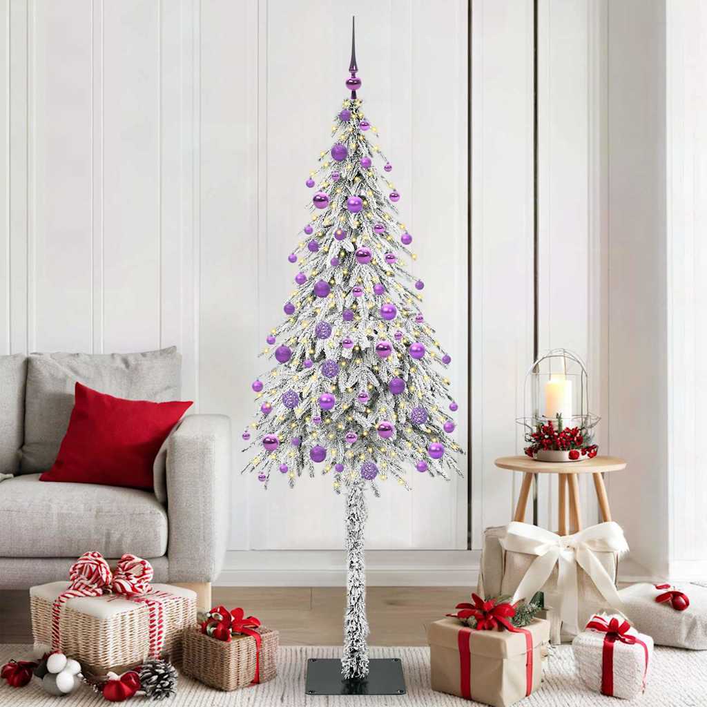Albero di Natale con 300 LED Bianco 180 cm PE e Acciaio