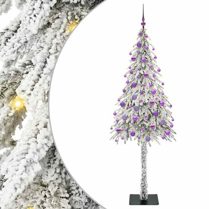 Albero di Natale con 300 LED Bianco 180 cm PE e Acciaio