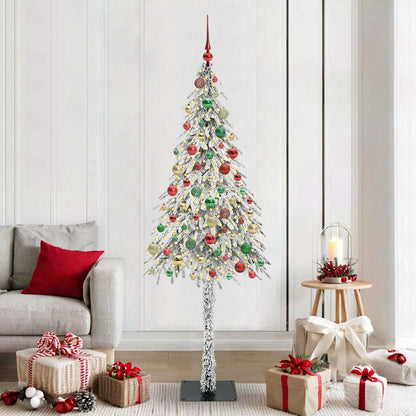 Albero di Natale con 300 LED Bianco 180 cm PE e Acciaio