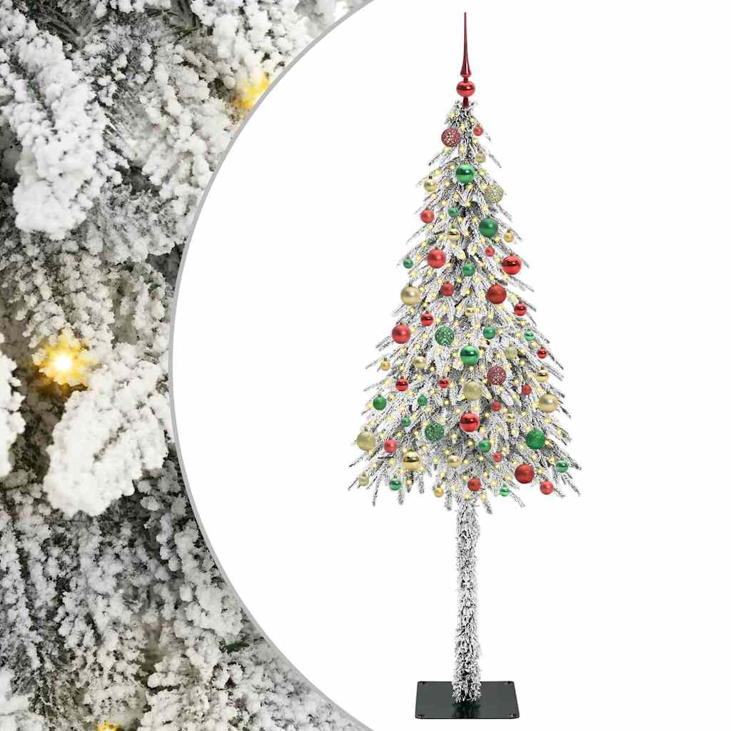 Albero di Natale con 300 LED Bianco 180 cm PE e Acciaio
