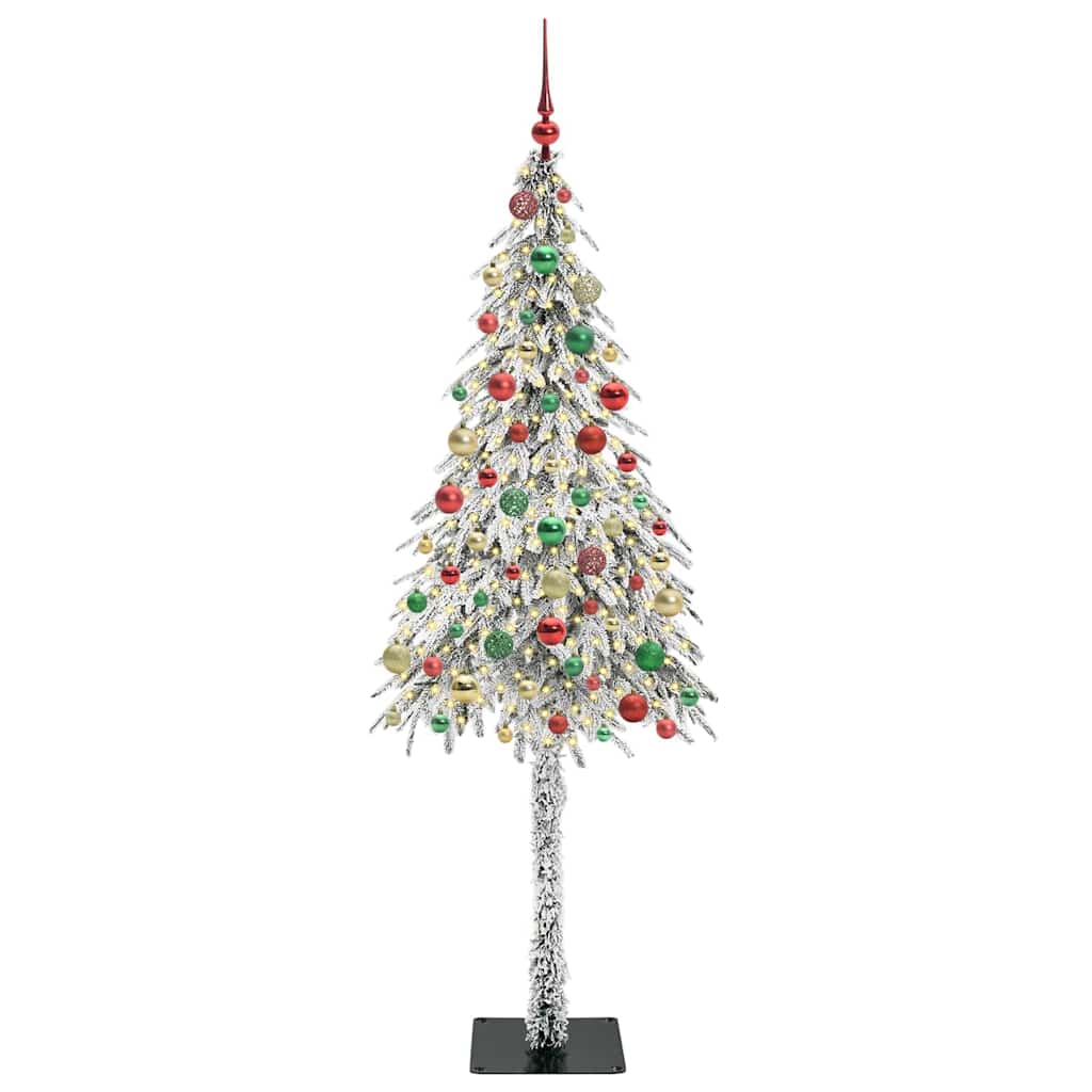 Albero di Natale con 300 LED Bianco 180 cm PE e Acciaio