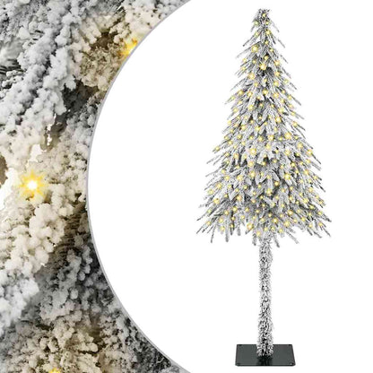 Albero di Natale con 300 LED Bianco 210 cm PE e Acciaio