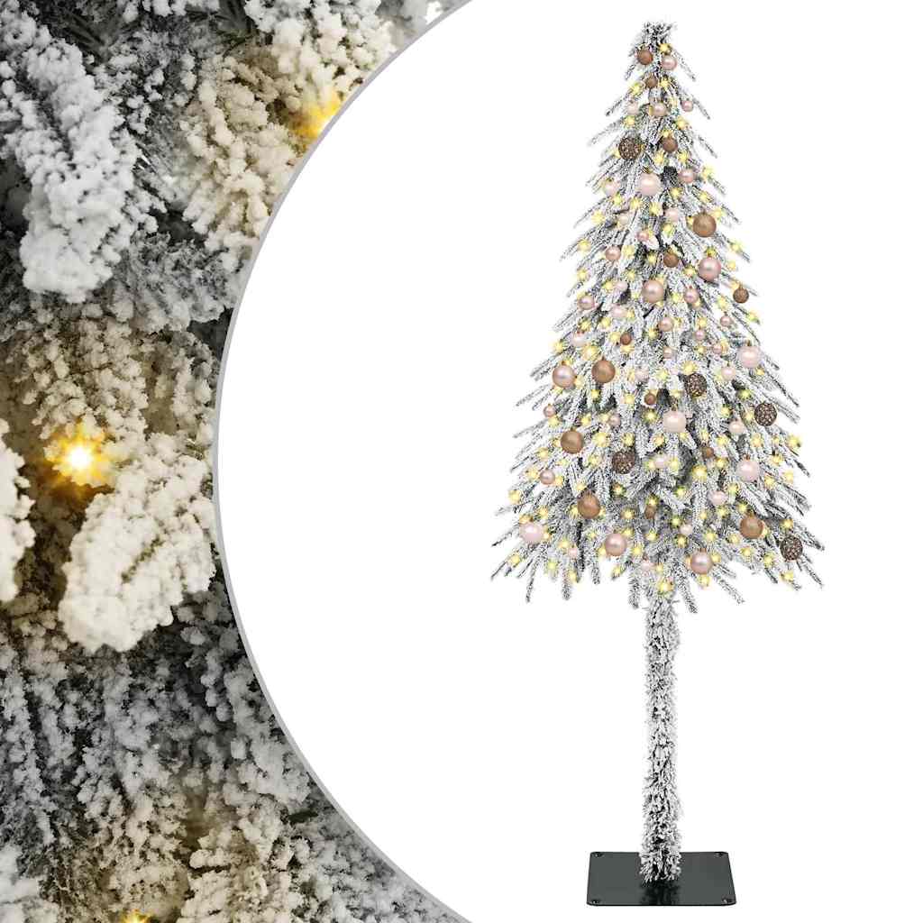 Albero di Natale con 300 LED Bianco 210 cm PE e Acciaio