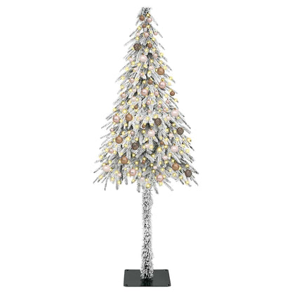 Albero di Natale con 300 LED Bianco 210 cm PE e Acciaio