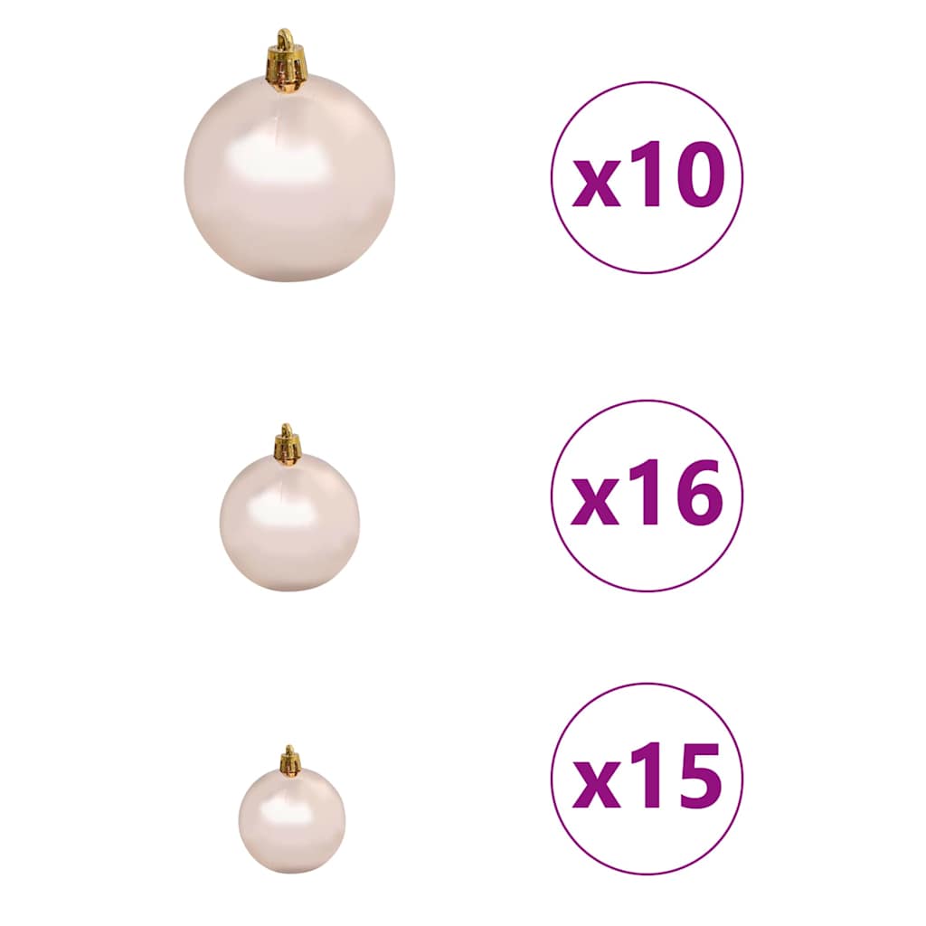 Albero di Natale con 300 LED Bianco 210 cm PE e Acciaio