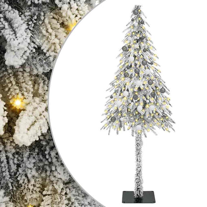 Albero di Natale con 300 LED Bianco 210 cm PE e Acciaio