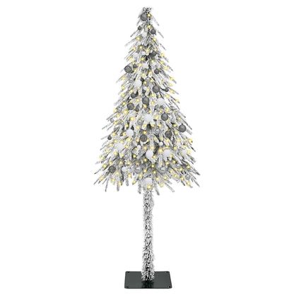 Albero di Natale con 300 LED Bianco 210 cm PE e Acciaio