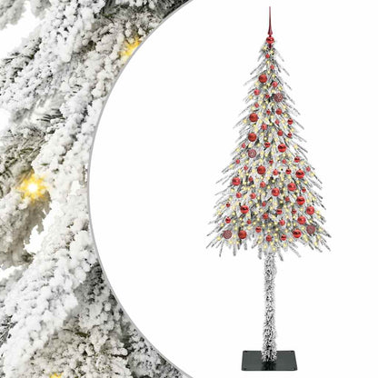 Albero di Natale con 300 LED Bianco 210 cm PE e Acciaio