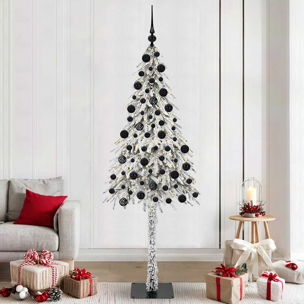Albero di Natale con 300 LED Bianco 210 cm PE e Acciaio