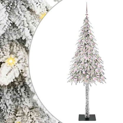 Albero di Natale con 300 LED Bianco 210 cm PE e Acciaio