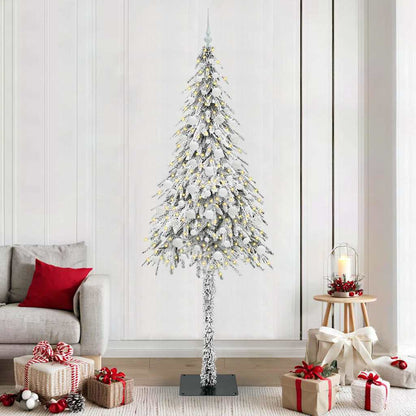Albero di Natale con 300 LED Bianco 210 cm PE e Acciaio