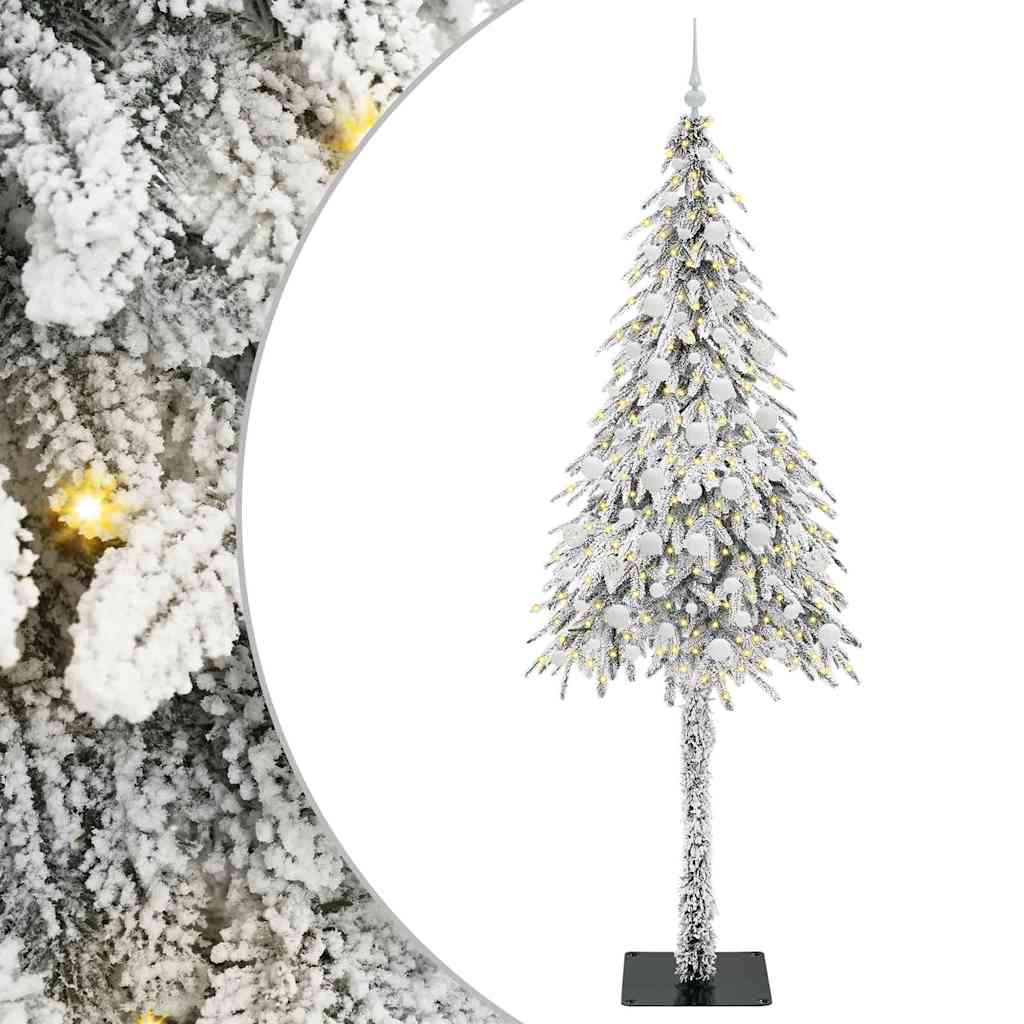 Albero di Natale con 300 LED Bianco 210 cm PE e Acciaio