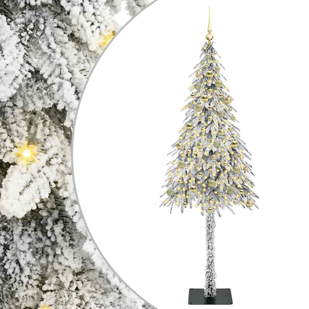 Albero di Natale con 300 LED Bianco 210 cm PE e Acciaio