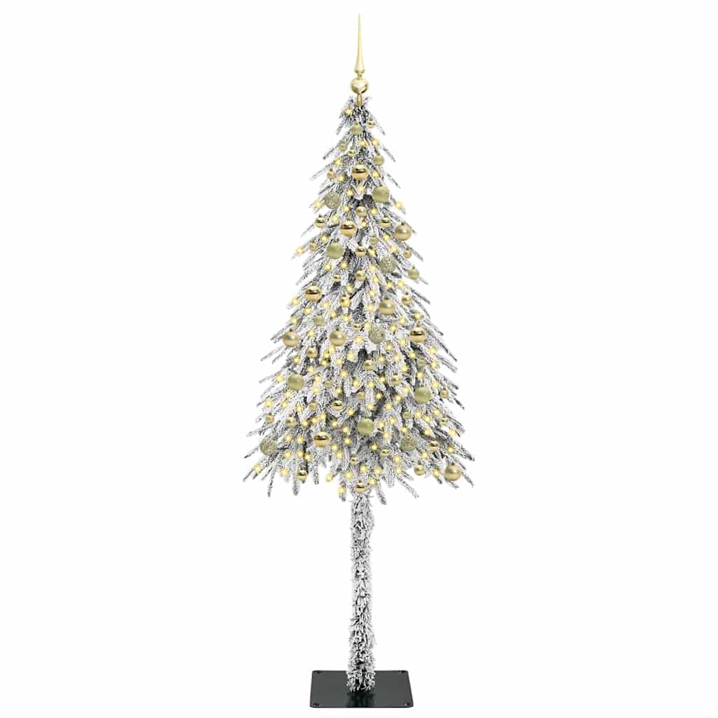 Albero di Natale con 300 LED Bianco 210 cm PE e Acciaio