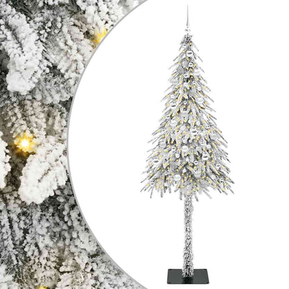 Albero di Natale con 300 LED Bianco 210 cm PE e Acciaio
