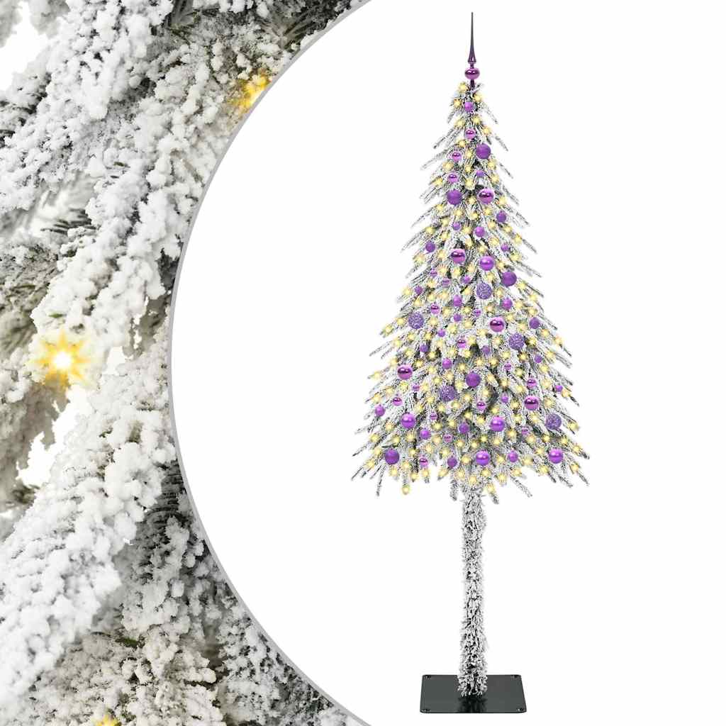 Albero di Natale con 300 LED Bianco 210 cm PE e Acciaio