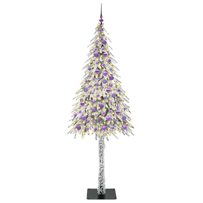 Albero di Natale con 300 LED Bianco 210 cm PE e Acciaio