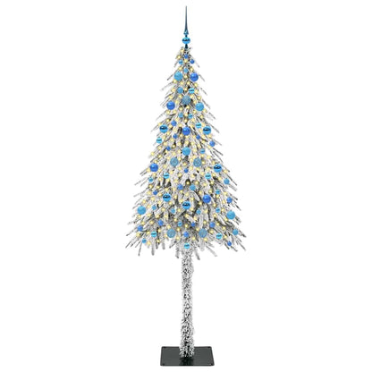 Albero di Natale con 300 LED Bianco 210 cm PE e Acciaio