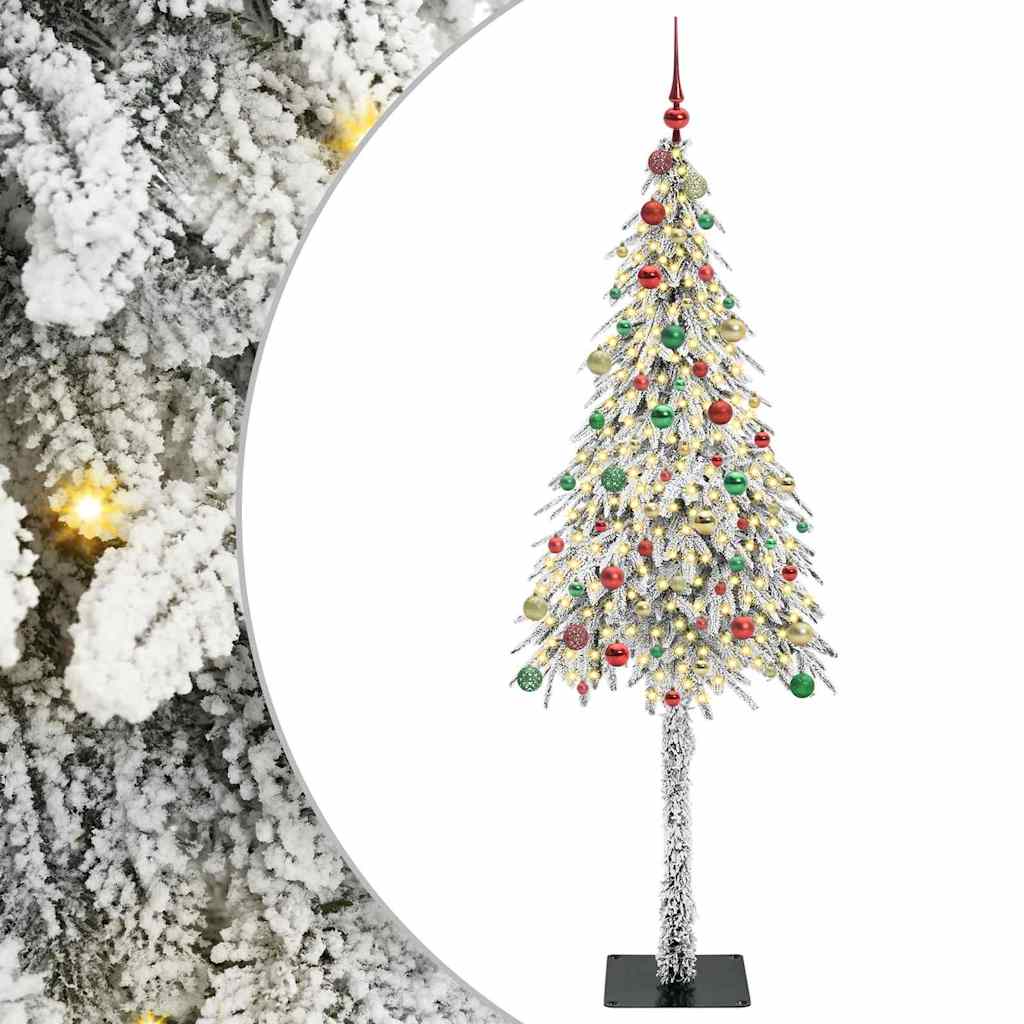 Albero di Natale con 300 LED Bianco 210 cm PE e Acciaio