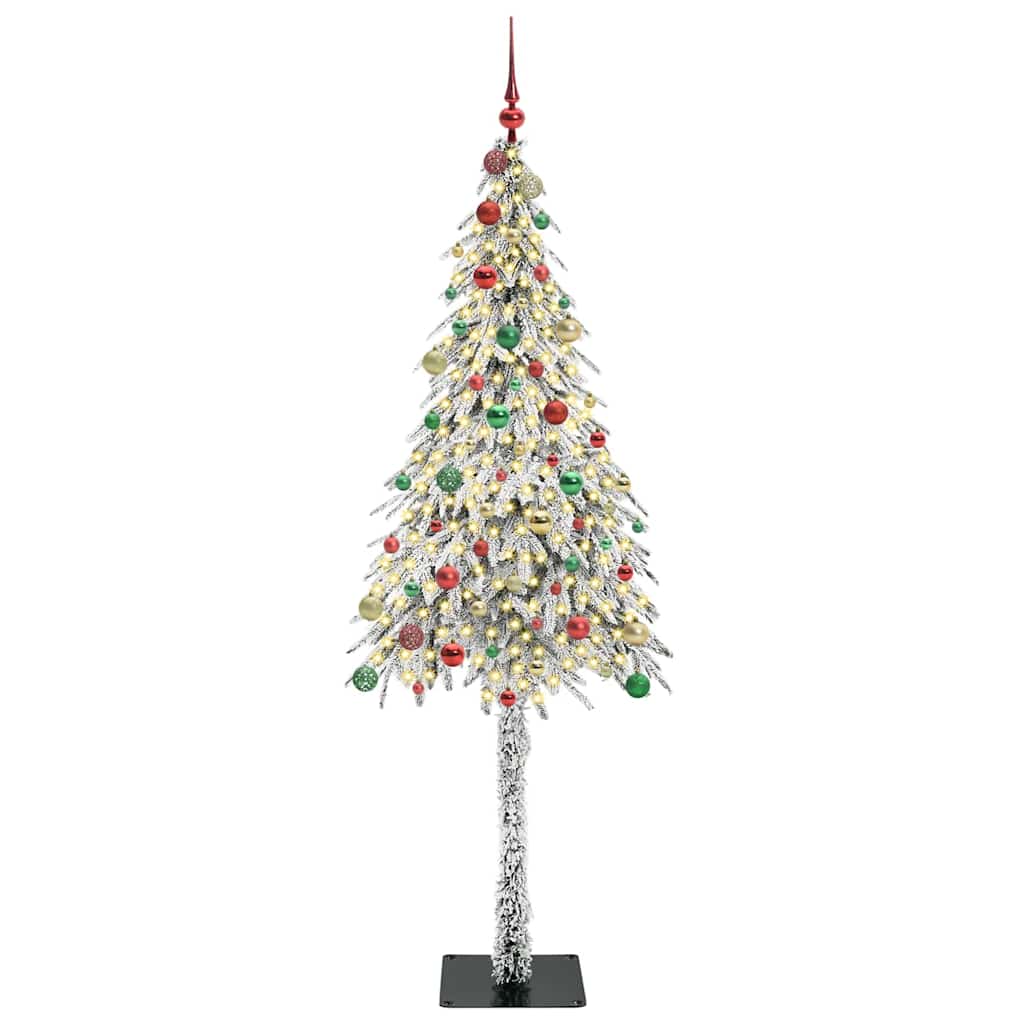 Albero di Natale con 300 LED Bianco 210 cm PE e Acciaio